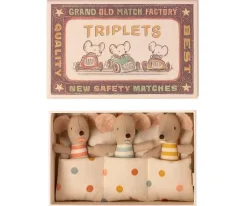Triplets Baby Mice in Matchbox