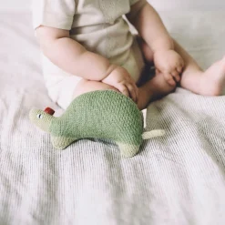 Turtle Knit Toy in Olive Green by Main Sauvage
