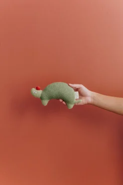Turtle Knit Toy in Olive Green by Main Sauvage