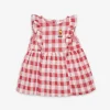 Vichy Jersey Ruffle Organic Cotton Baby Dress