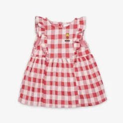 Vichy Jersey Ruffle Organic Cotton Baby Dress