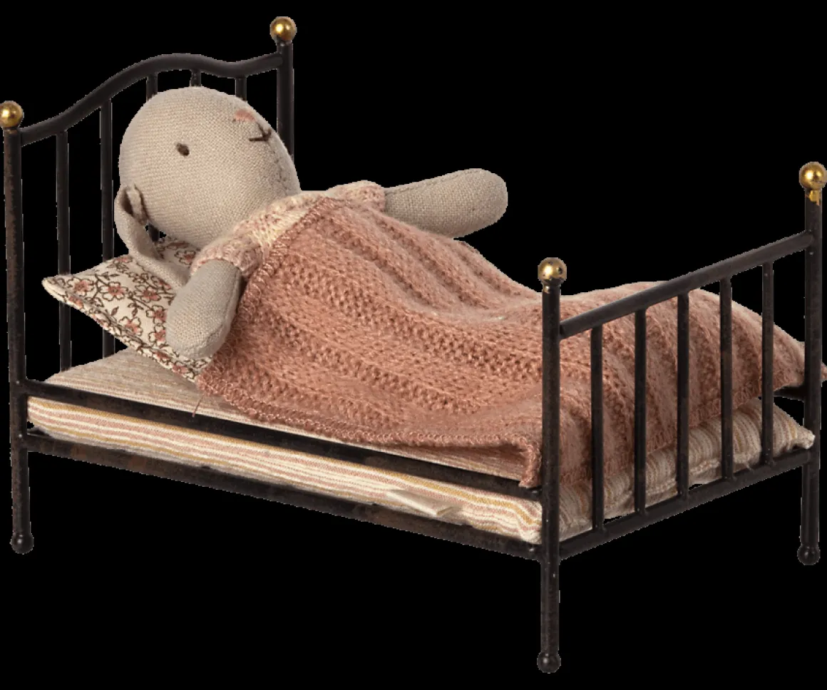 Vintage Bed, Mouse | Anthracite