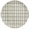 White Grid Bamboo Plate