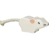 White Mouse Wooden Figure
