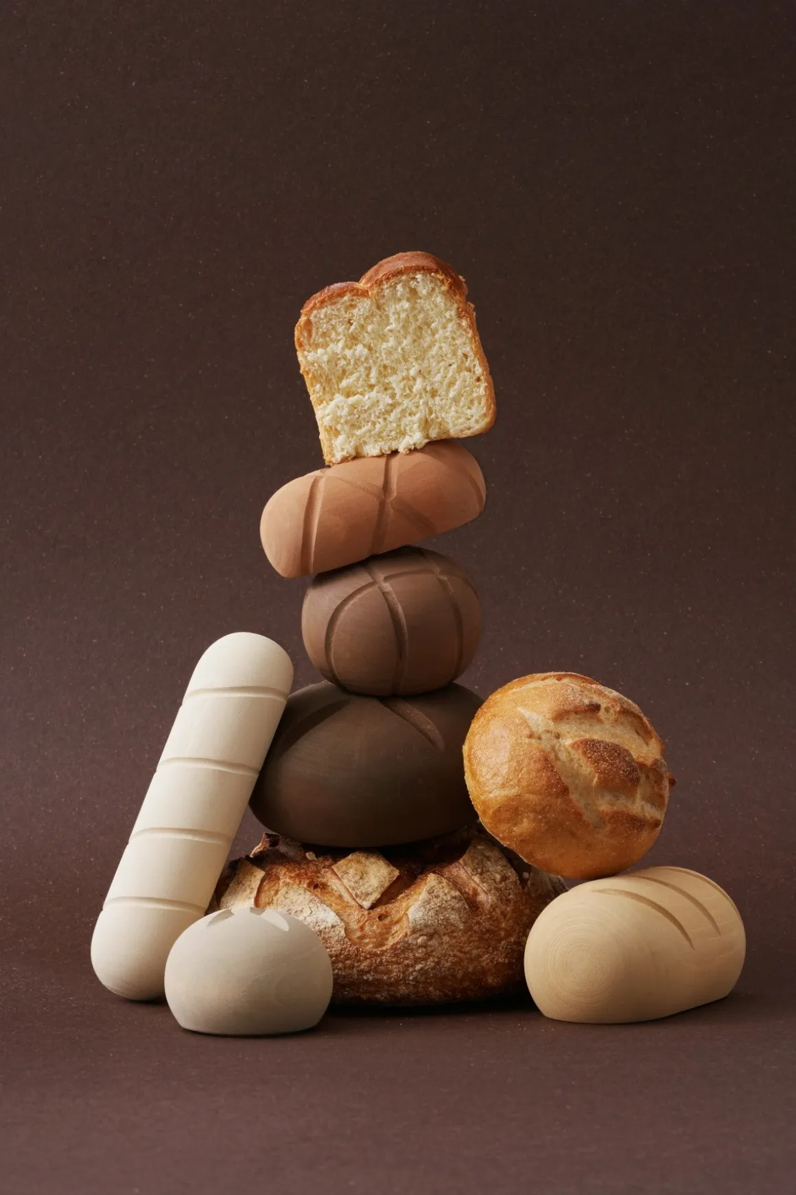 Wooden Bread Set
