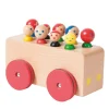 Wooden Bus with Passengers