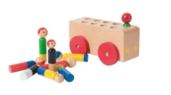 Wooden Bus with Passengers