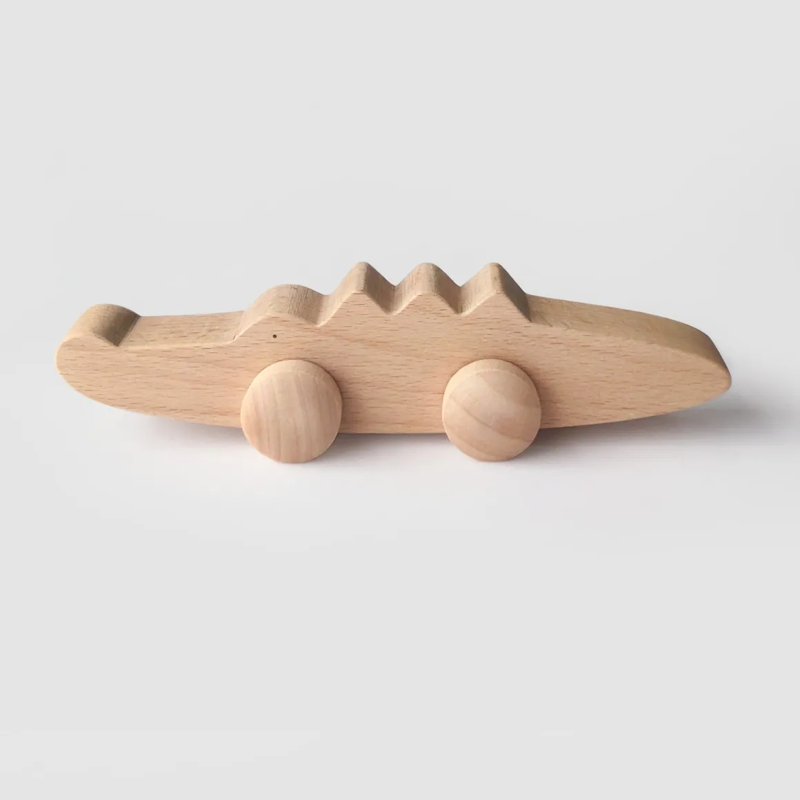 Wooden Crocodile with Wheels