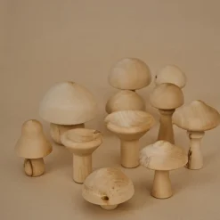 Wooden Mushrooms Set - Natural