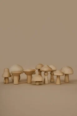 Wooden Mushrooms Set - Natural
