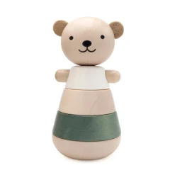 Wooden Stacking Bear in Grey by Briki Vroom Vroom