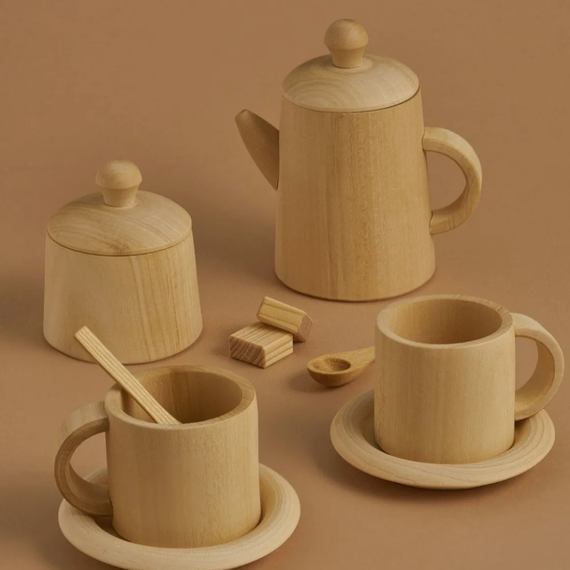 Wooden Tea Set - Natural