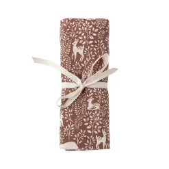 Woodland Print Muslin Swaddle Blanket